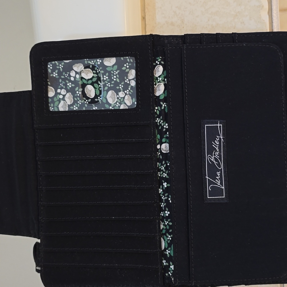 Vera Bradley Elegant Black Clutch Wallet - Picture 6 of 7